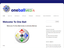 Tablet Screenshot of oneballmedia.com